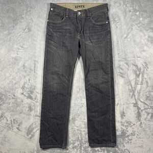 Levi‎ Strauss & Co Mens 33x32.5 Slim Straight Dark Wash Denim Jeans